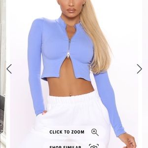 fashion nova never too faced crop long sleeve